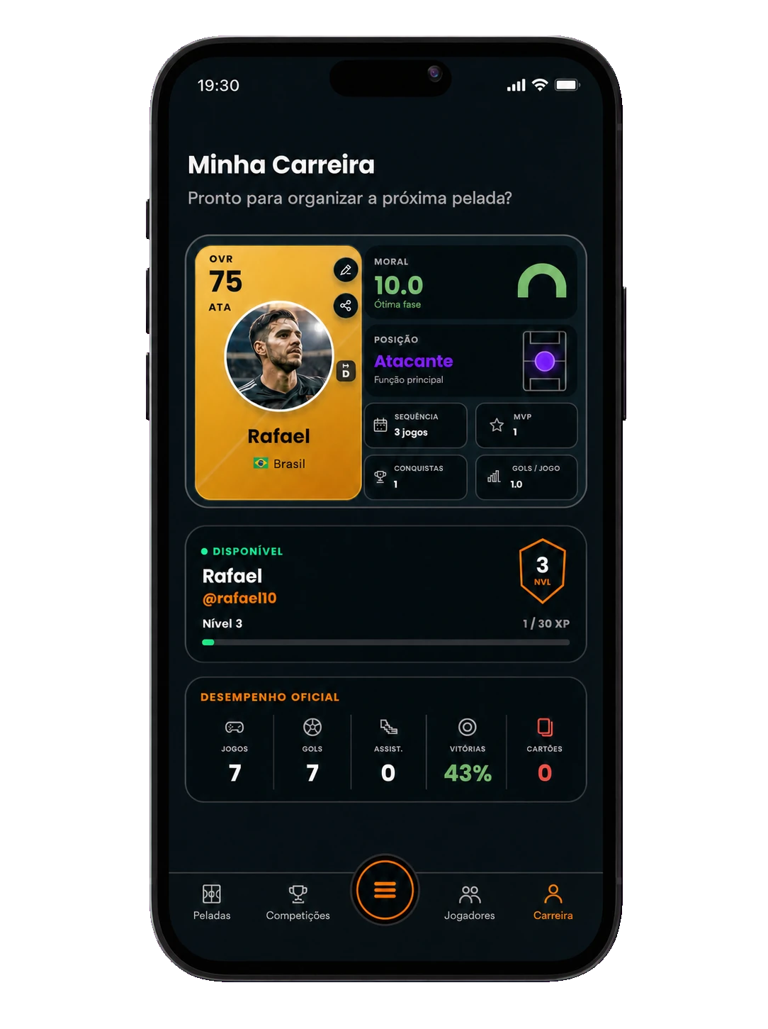 Perfil de carreira no Bora Lá